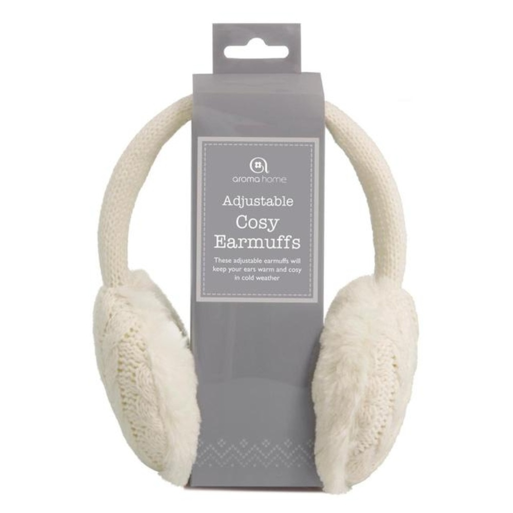 Aroma Home Knitted Ear Muffs, Cream